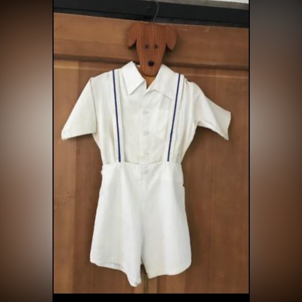 Vintage 1940’s Sailor Outfit Size 4 with Cute Hanger